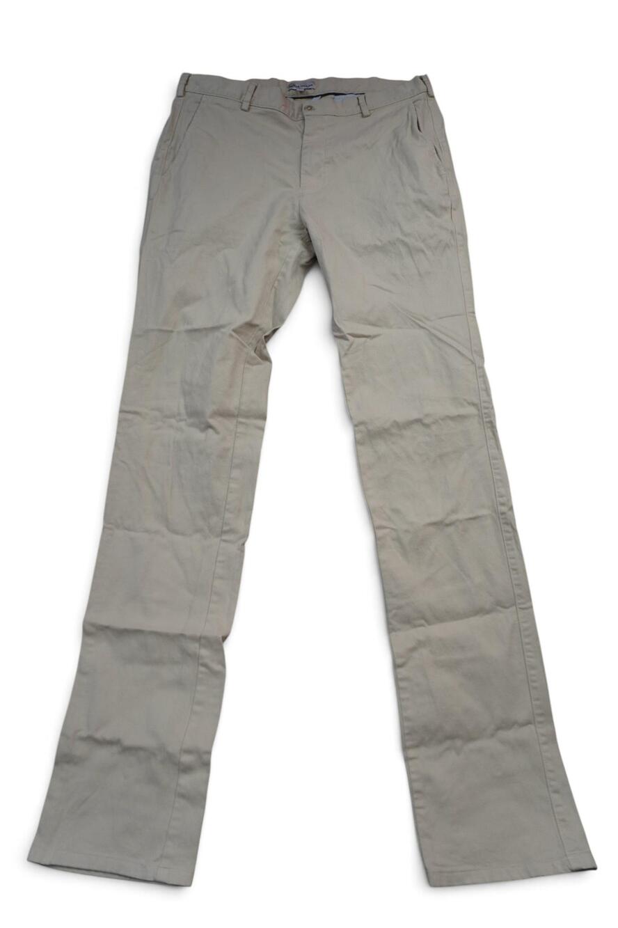 Peter Millar Pants Mens 34x35 Beige Chino Canvas Straight Casual Classic Golf
